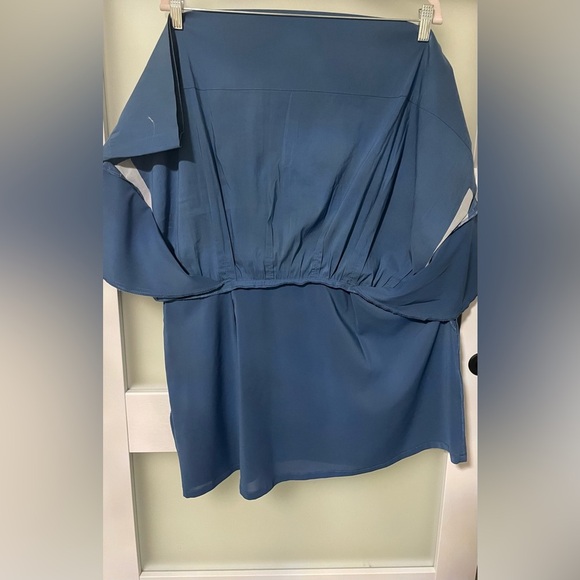 BCBGMaxAzria Blue A-Line Pleated Skirt Knee-Length Casual Work - Picture 6 of 8